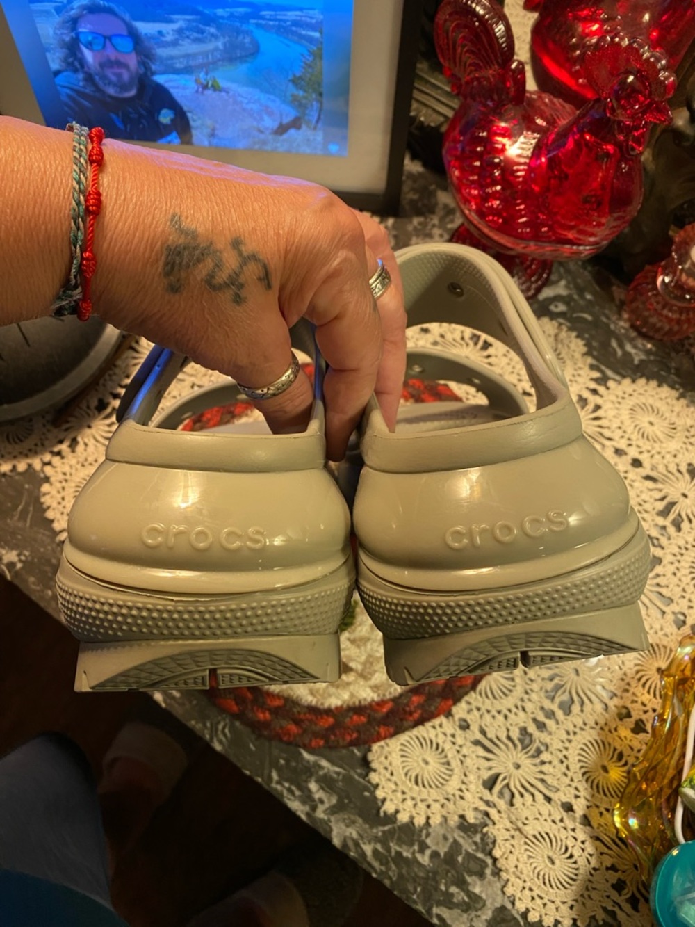 CROCS Classic Clog Sandals in Light Gray - Picture 3 of 8